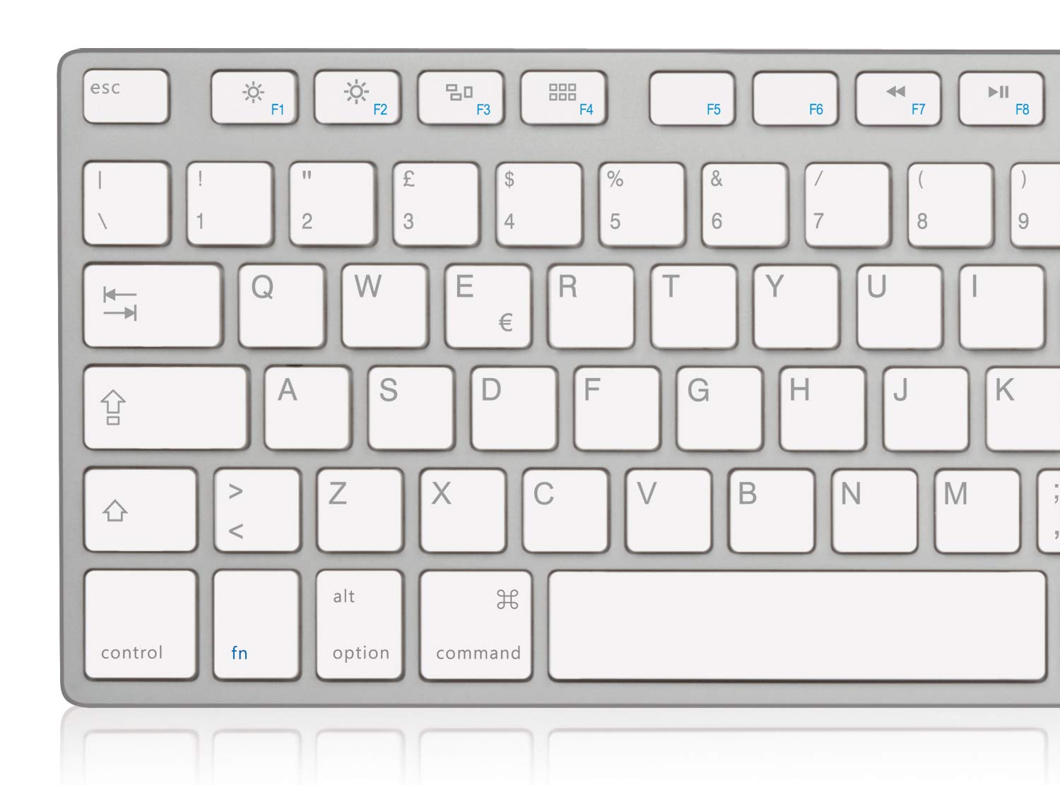 Hamlet XKKITAMCU - Tastiera Estesa USB MAC Compatibile Layout Italiano in Alluminio con Tastierino Numerico