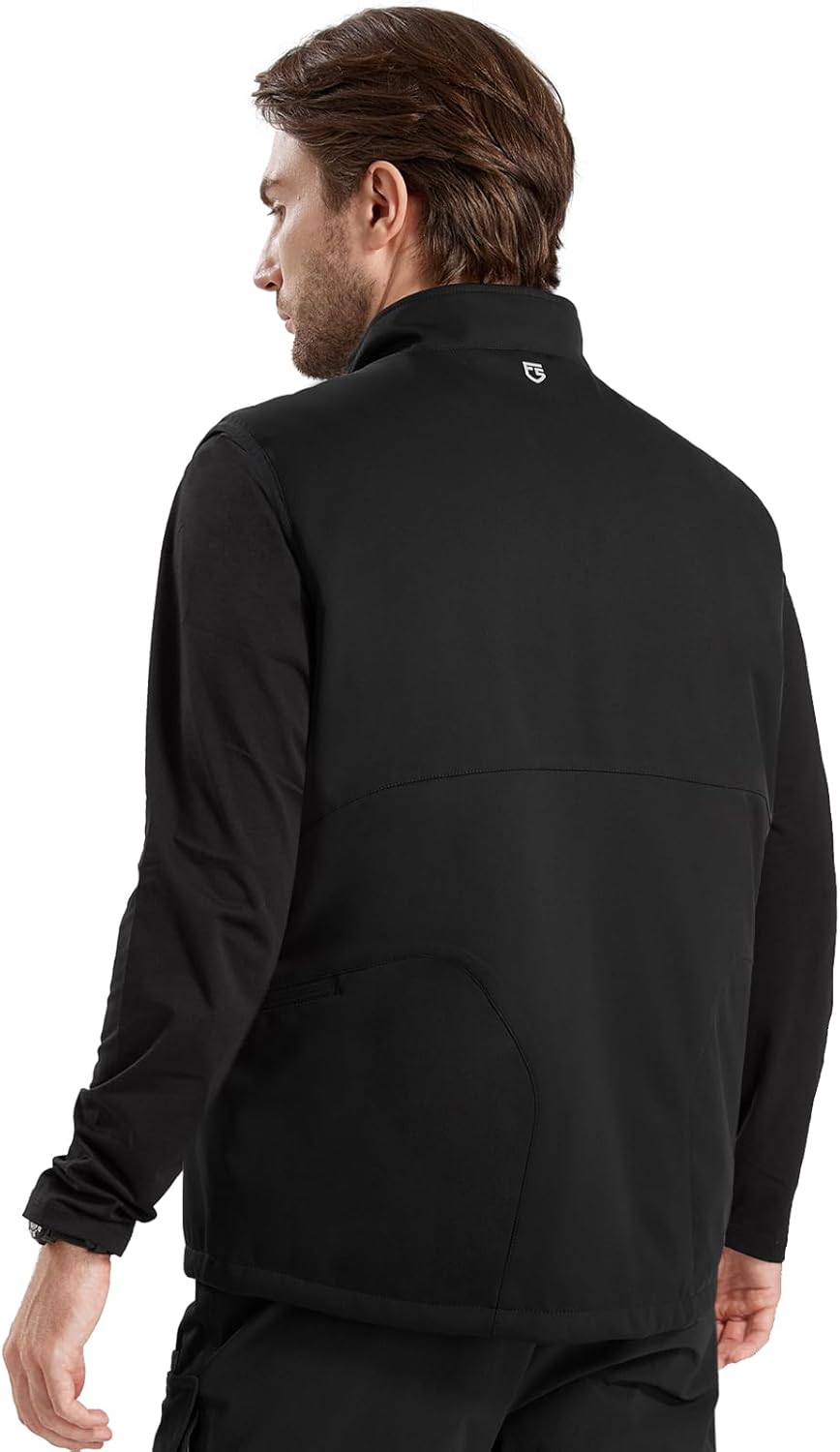 FREE SOLDIER Men's Warm Golf Vest Outerwear Windproof Reversible Puffer Vest Sleeveless Jacket for Casual Hiking Travel - Image 2