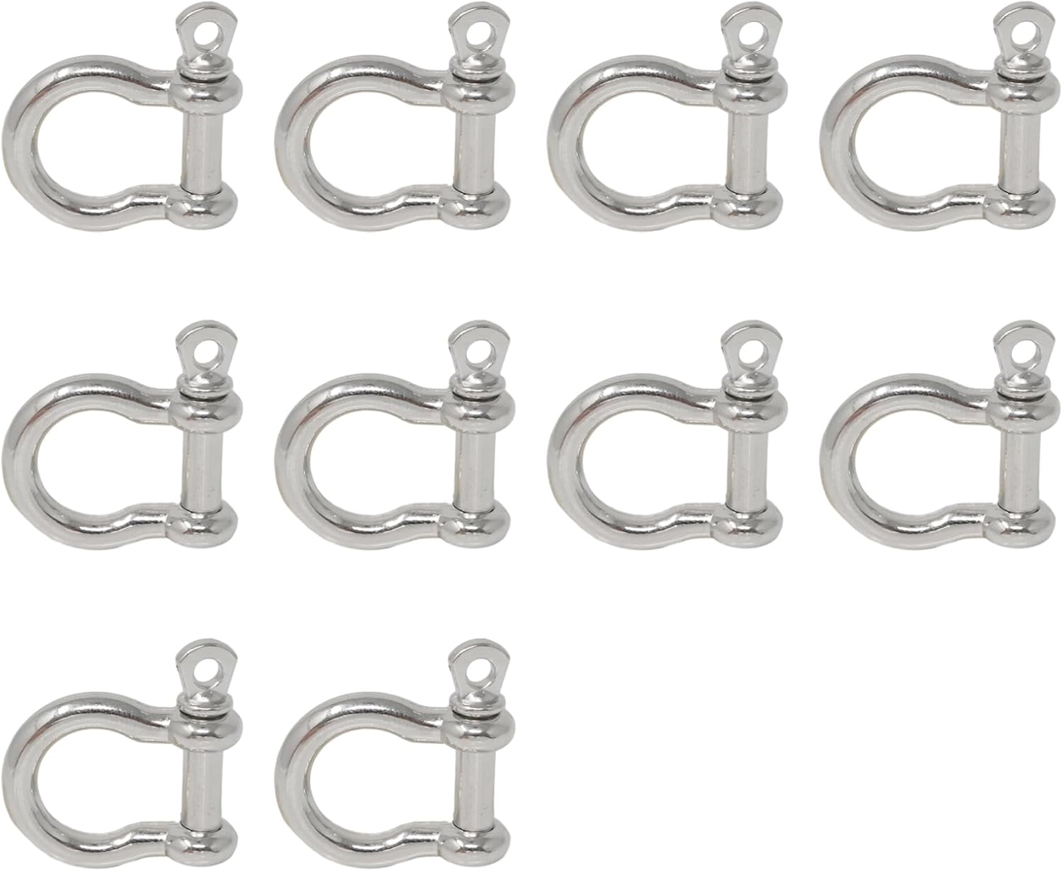 yueton 10PCS Paracord Bracelet Clips Zinc Alloy Bracelet Adjustable Clasp D Shackles Screw Pin for Hiking Travel Accessories