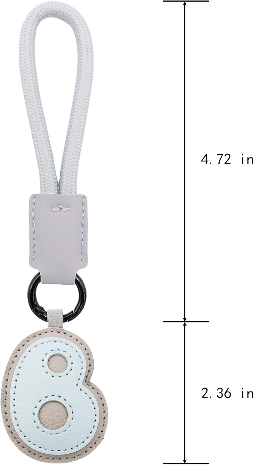 Elechobby Initial Keychain,26 Leather Alphabet Letters keychain For Women Handbag Charm Gift for Sister Besties - Image 3