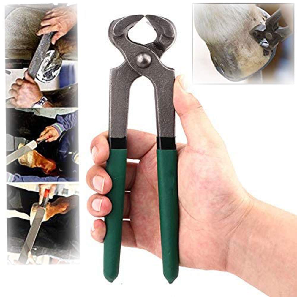 Cortador de pezuñas para herrador de caballos, tijeras de metal equinas, cortador de pezuñas para herradores, cuchillo con mango, suministros estables, alicates de herradura, herramientas de herrado
