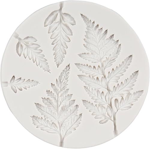 Miniatura 4 de FCKEMLDS Molde de silicona para hojas de arce, moldes de hojas de rosa, moldes de helecho, moldes de caramelo para decoración de pasteles,