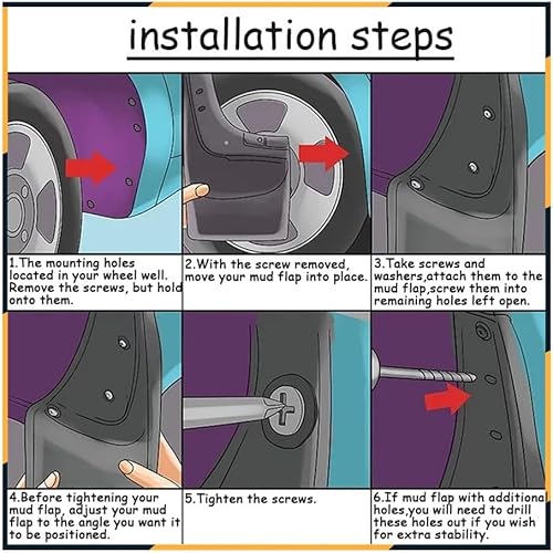 Miniatura 7 de Car Mudflaps Splash Guards Fender Protector Mudguard Mud Flaps Compatible with Nissan X-Trail 2009 2010 2011 2012 2013