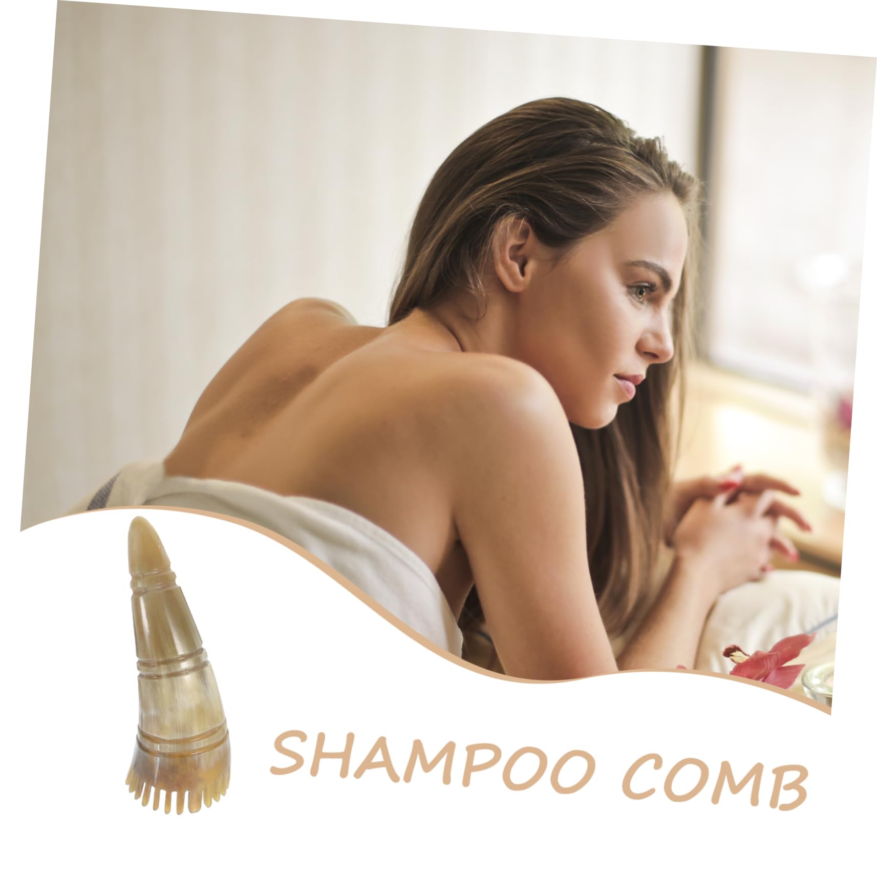 3 Stück Kopfhaut Massagekamm aus Horn Ergonomischer Kamm für und Kopfhautmassage Verbessert die Durchblutung und Lindert Juckreiz für Haarbehandlungen