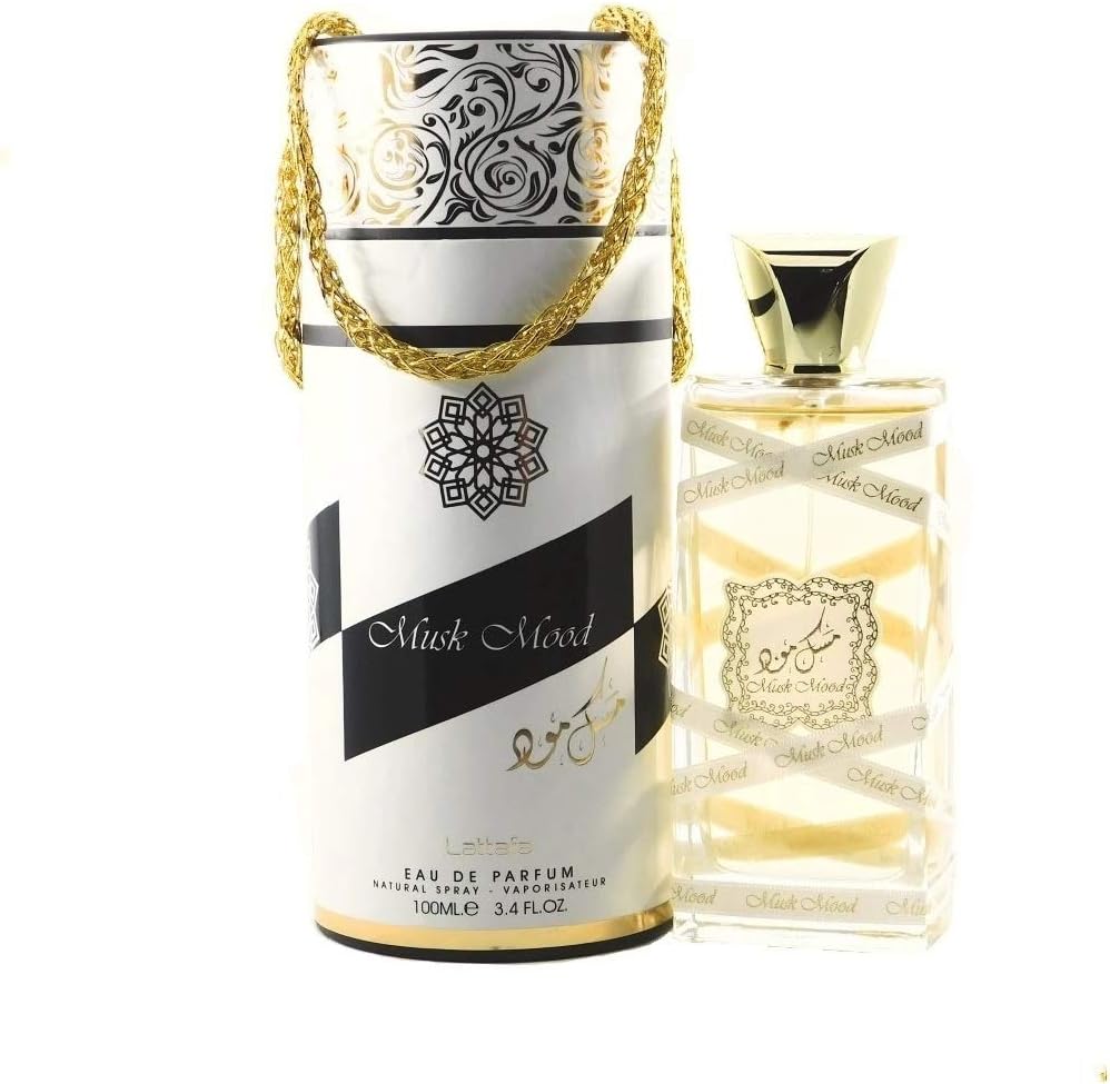 Perfume Musk Mood 100ml, Unisex Eau de Parfum Arabic Oud Oriental Perfume Woman Attar Men Musk NOTES Citrus, Fruity notes, Vanilla, White Musk, and Sandalwood