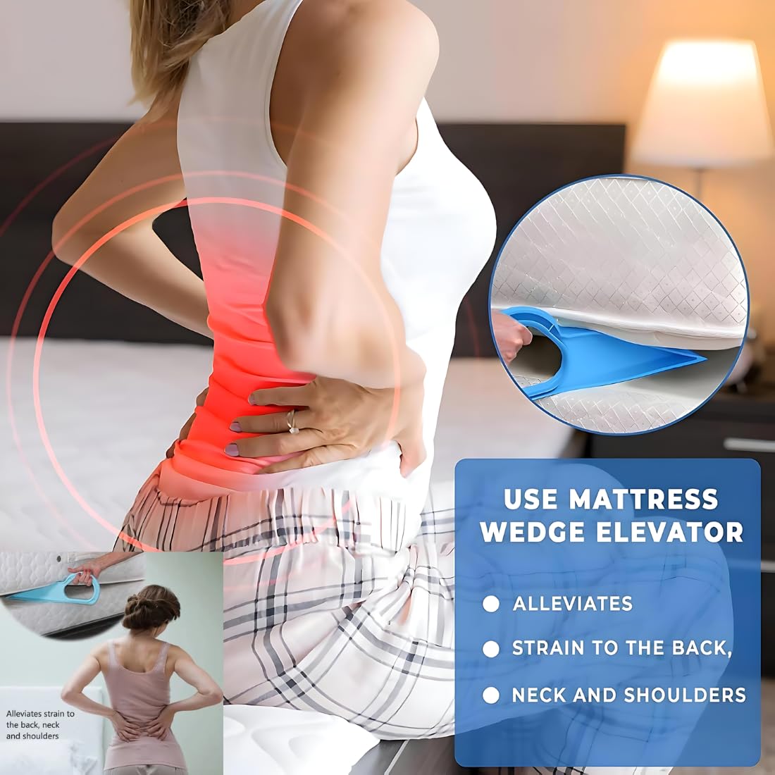 Drumstone 𝟏𝟓 𝐘𝐄𝐀𝐑𝐒 𝐖𝐀𝐑𝐑𝐀𝐍𝐓𝐘 2-in-1 Plastic Mattress Lifter & Bedsheet Tucker Tool|Handy Wedge Elevator for Lifting & Tightening|Perfect Bed Sheet Tightener for Hotels|Mattress Lifting 4
