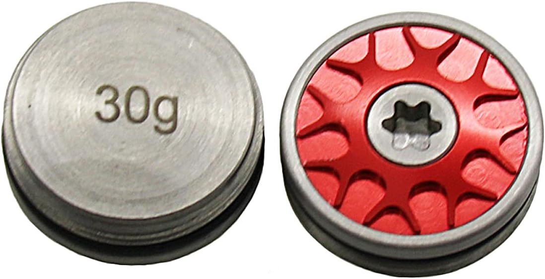 Golf Putter Weights Red Compatible for Odyssey Stroke Lab Series Putter Head 2pc(5g/10g/15g/20g/25g/30g/35g)