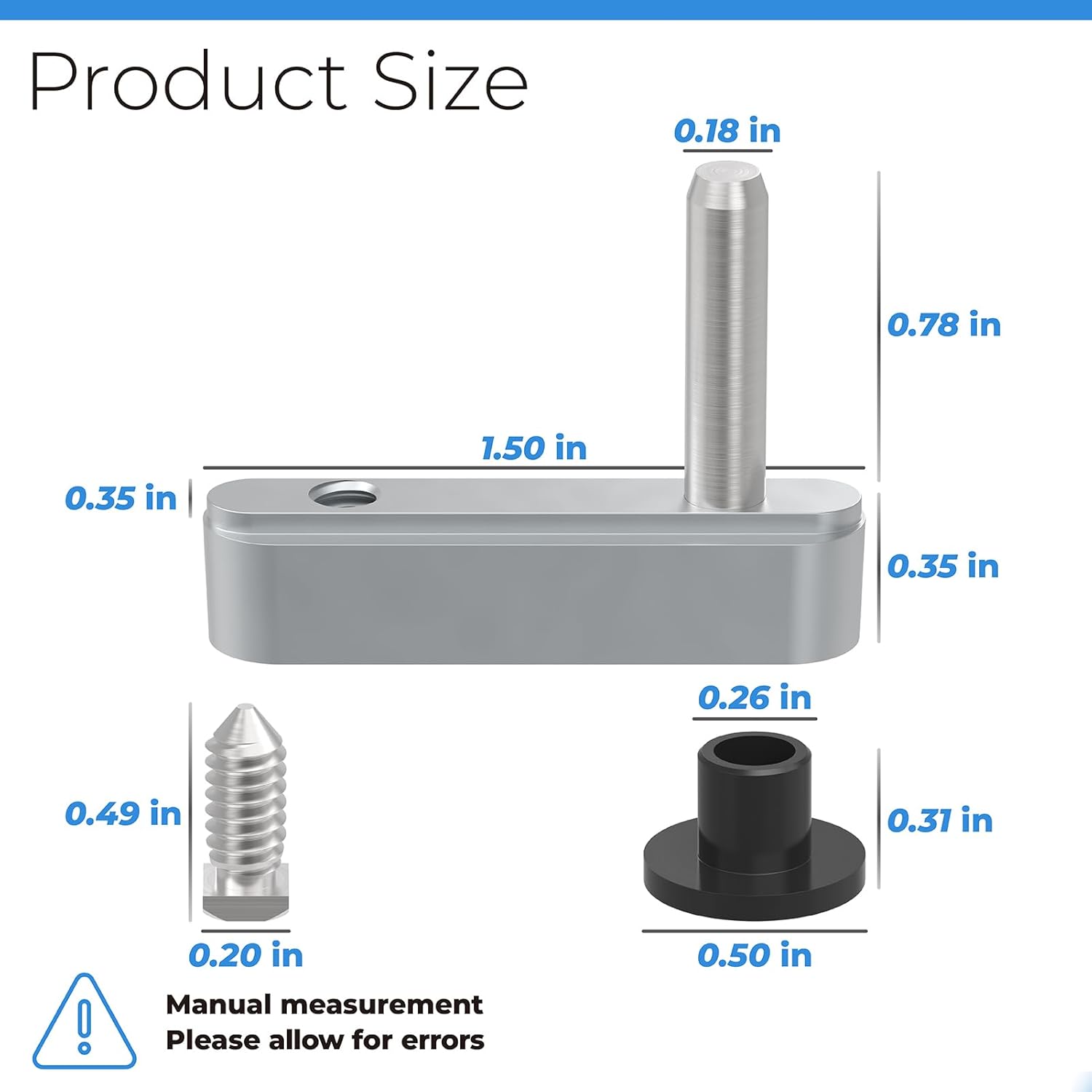 PalpitateC Shower Door Pivot Block with 3/4" Pin fit for Framed Swing Shower Doors, Framed Swing Shower Door Replacement Pivot Bracket