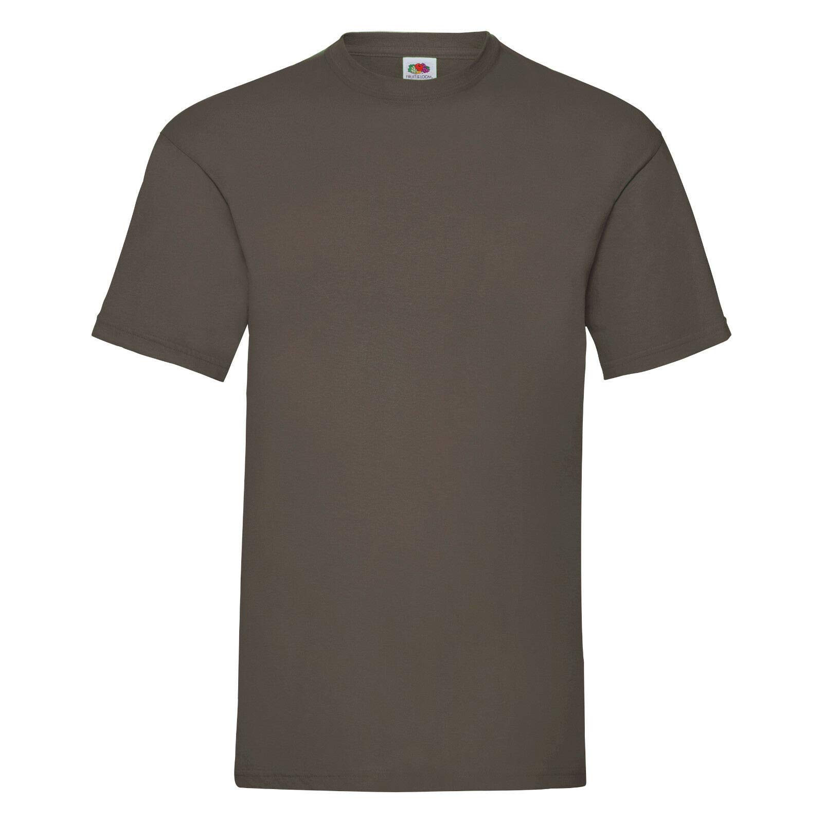 Fruit of the Loom Valueweight T-Shirt Various Colour Sets S M L XL XXL 3XL 4XL 5XL, brown, L