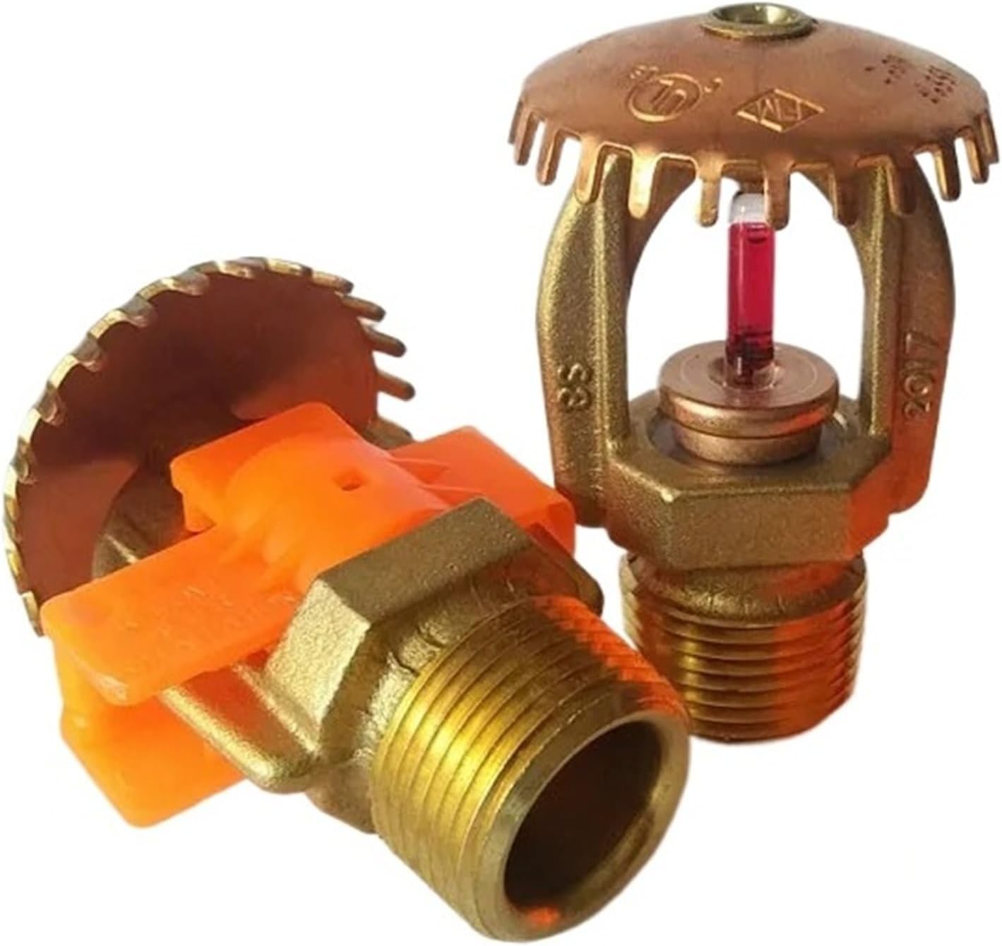 1pcs 3/4" NPT Upright Fire Sprinkler Head, DN20 Large Orifice Standard Response, Brass/Glass Construction