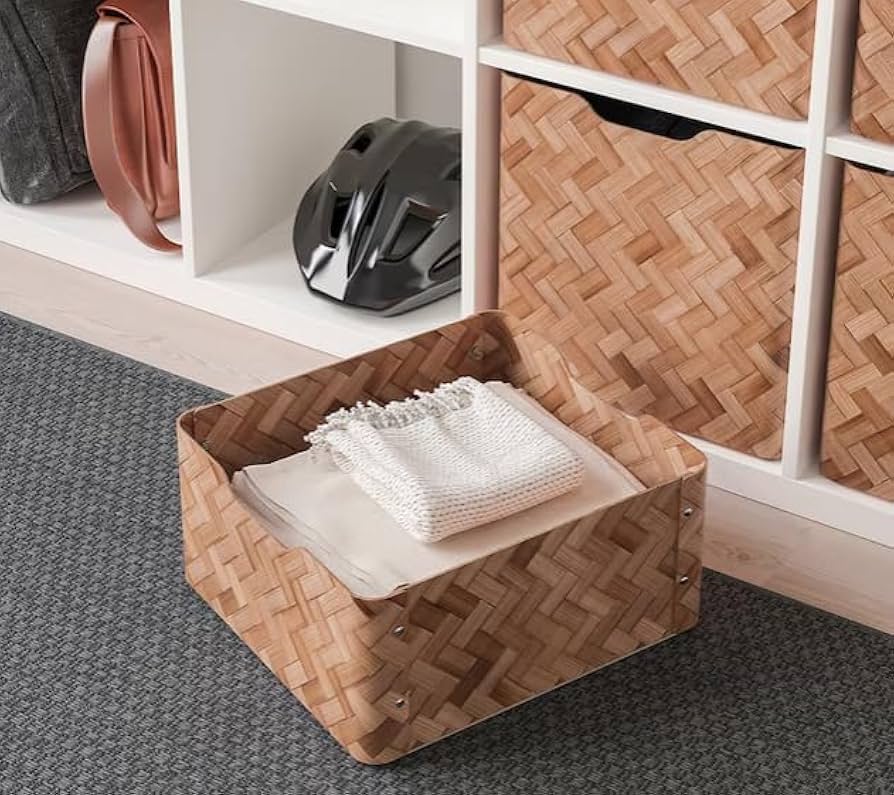 BULLIG Box Ikea, Bambus/braun, 32x35x16 für Kallax : Amazon