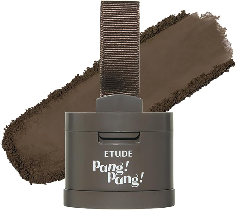 ETUDE Hair Pang Pang Root Touch-Up Hairline Powder, Dark Brown, Waterproof