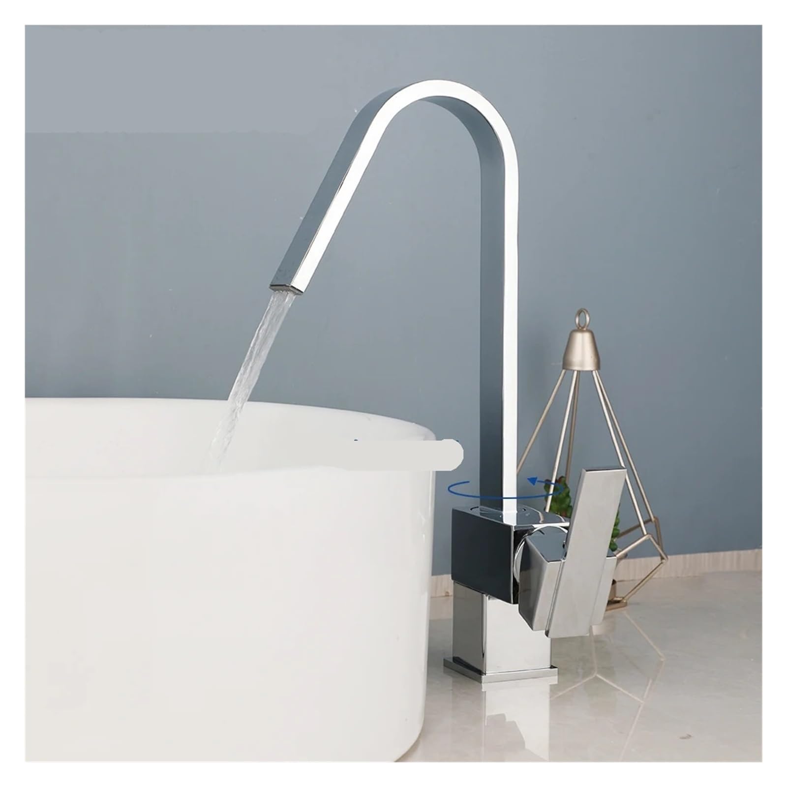 Robinet chaud et froid de cuisine et baignoire en laiton avec jet cascade 360