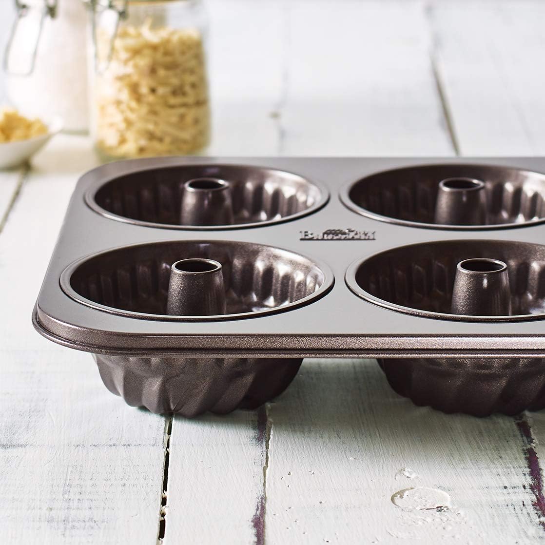 Birkmann Bundt Cake Tin Easy Baking Baking Tray, Steel Grey, 5 x 27 x 35.5 cm, Pack of 4 Units