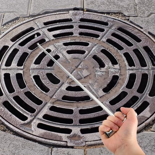 Gancho en T de acero inoxidable de 50 cm para levantar tapas pesadas 6