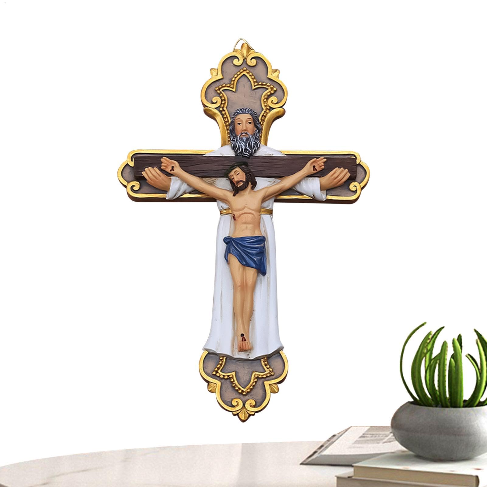 Decoración de pared religiosa para crear un altar de oración en casa con Jesús en resina 8
