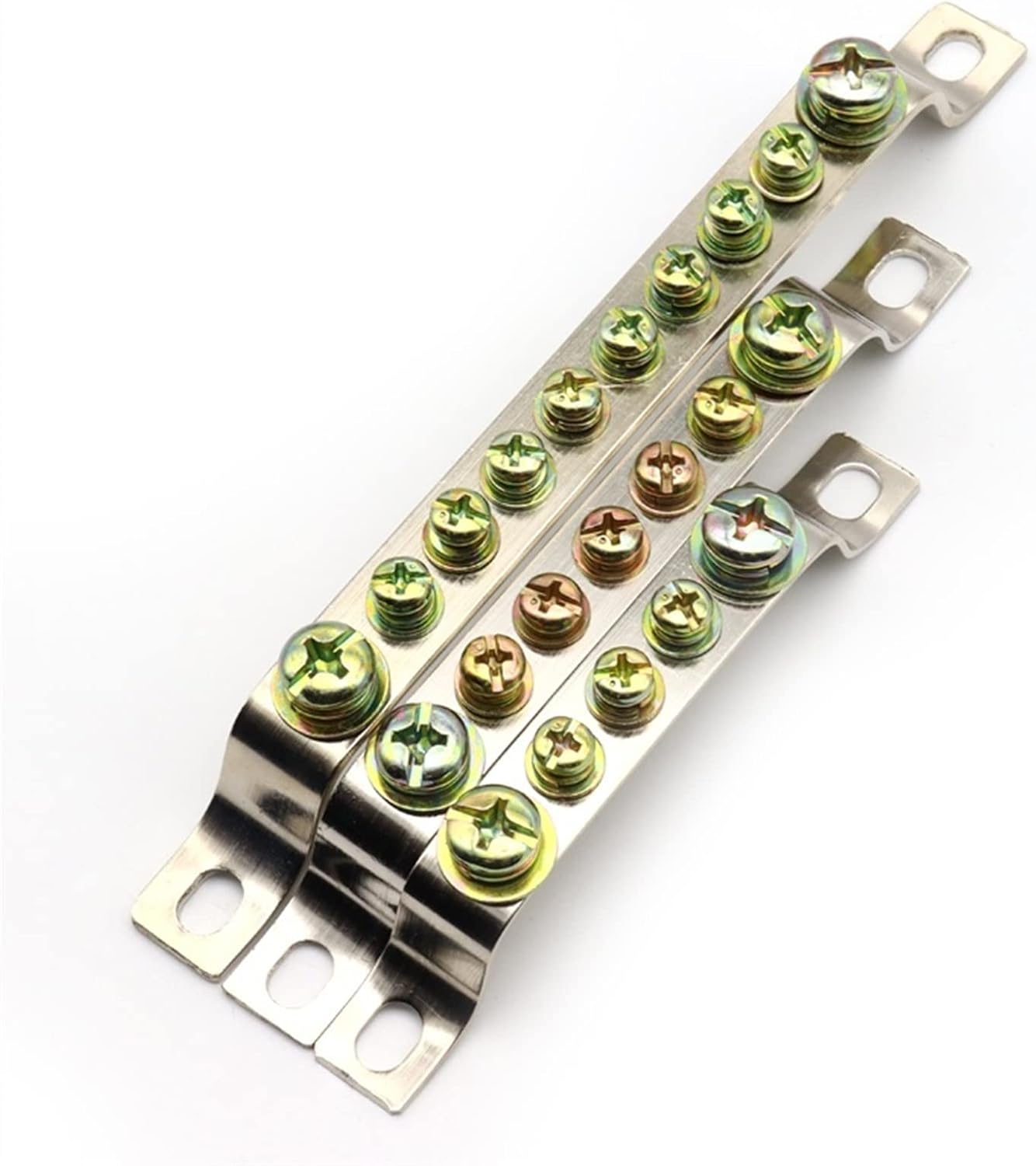 saako Hole Brass Neutral Terminal Grounding Terminal Cross Hexagonal Socket Screw Copper Bar for Distribution Cabinet 1Pcs (Color : 2.5X15 10 Neutral, Size : Hexagonal)