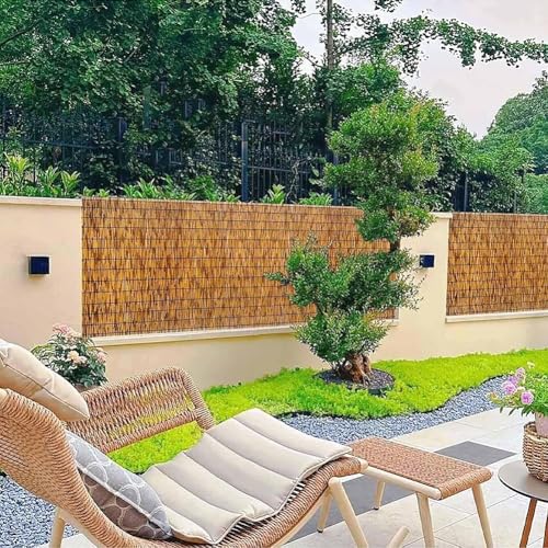 Valla de privacidad de bambú con altura ajustable para terrazas y patios 7