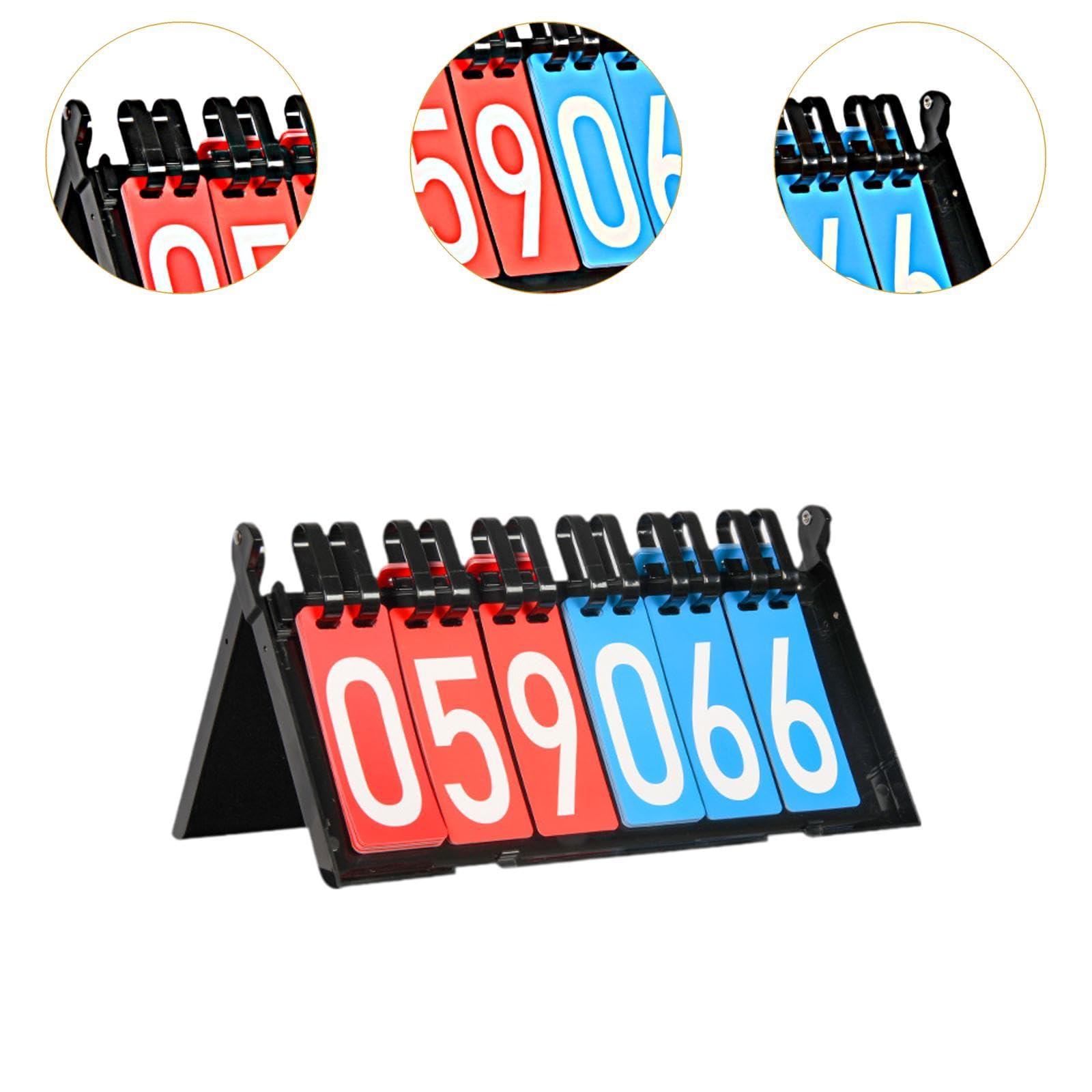Menolana Score Keeper Tabletop Scoreboard Compact Portable Score Card Flipper Score Board for Volleyball Tennis Competition Billiards