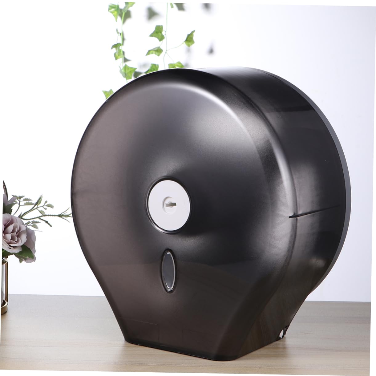 Wandmontierter Rollenpapierhalter Mit Fach Schwarz Runder Papierspender Für Badezimmer Toilette Geeignet Für Öffentliche Plätze Wie Hotels Büros Und Schulen