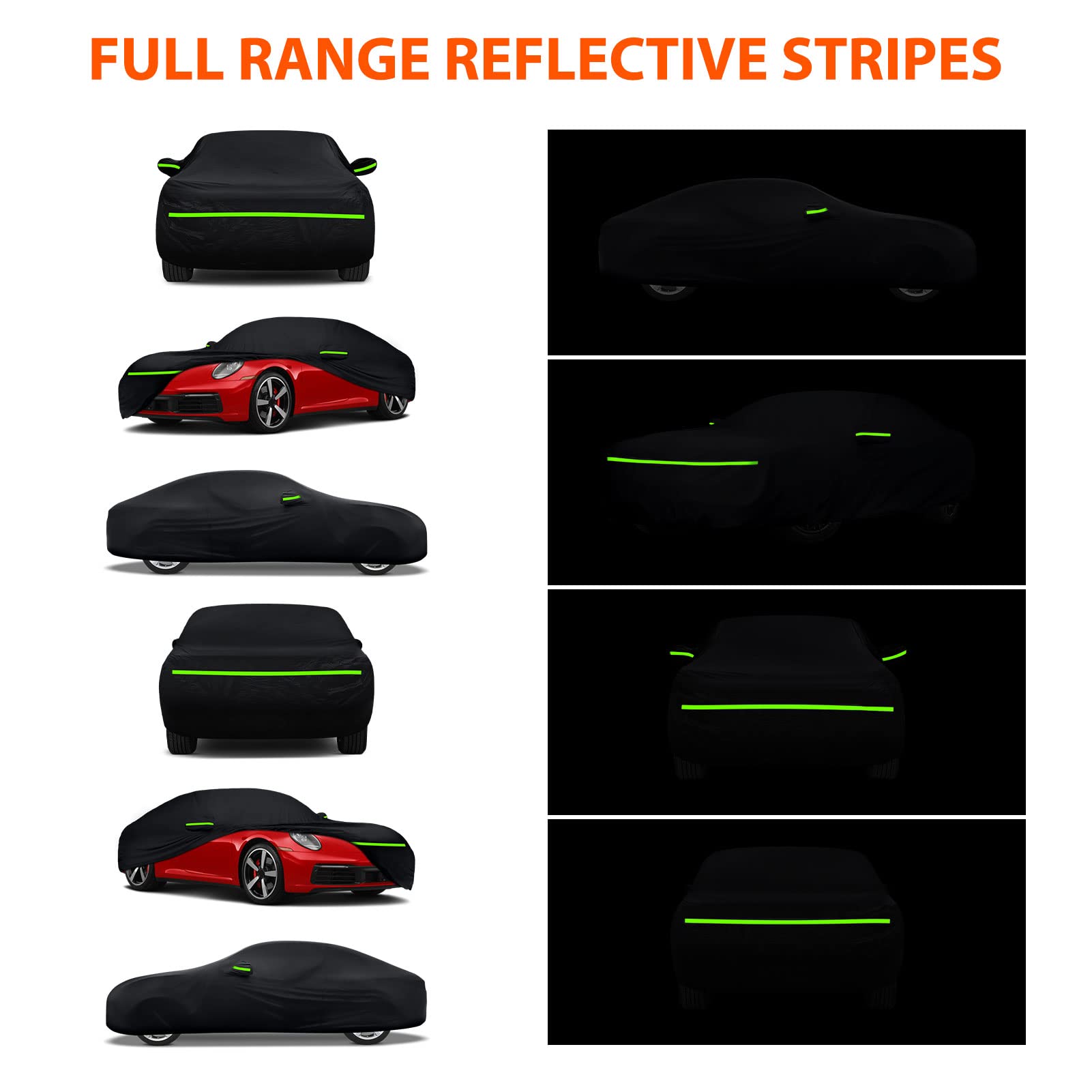Autohoes Autohoes Compatibel met Dodge Challenger Outdoor autohoes Ademende voertuighoes Auto bewaking Auto's Anti-uv waterdicht Volledige autohoes Weather Defender Zonnebrandcrème