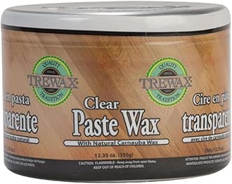 Trewax Paste Wax with Carnauba Wax, Clear, 12.35-Ounce, Ideal on Hardwood Floors, Fine Furniture, Granite, Marble and Bronze