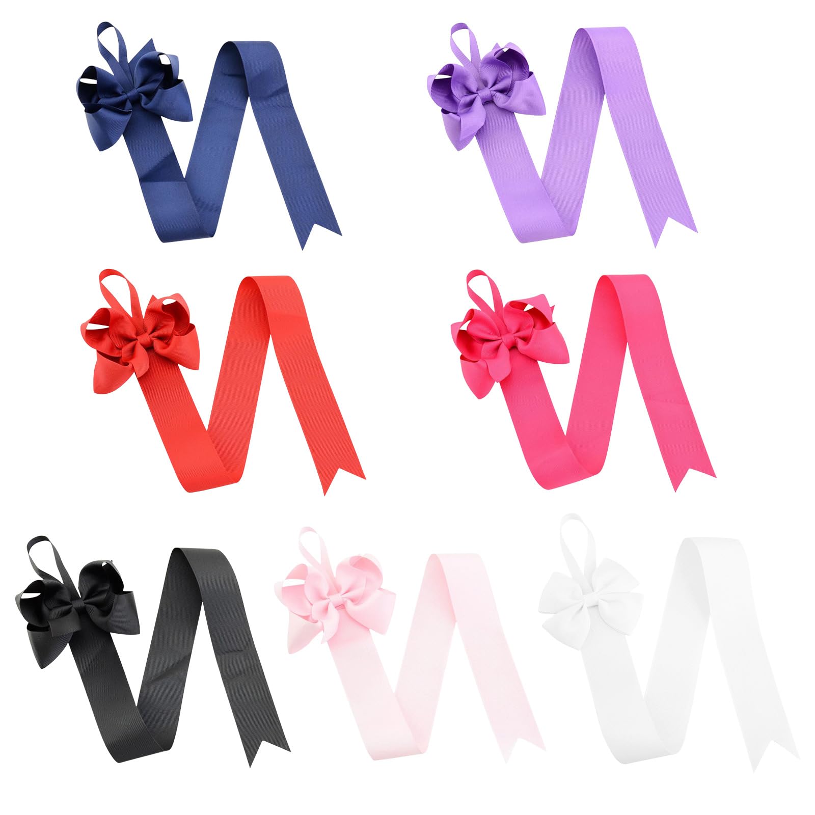 12PCS Ribbon Hair Bow Holder Organizer Hair Accessories Storage Organizer Headband Hair Clips Display Hanger Hanging Tools for Women Girls(Color