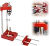 Drill Stand for Drill Adjustable Drilling Template Guide Portable Precision Woodworking Tool Drill Guide Hand Tools Vertical Guide Tool Set (Red)