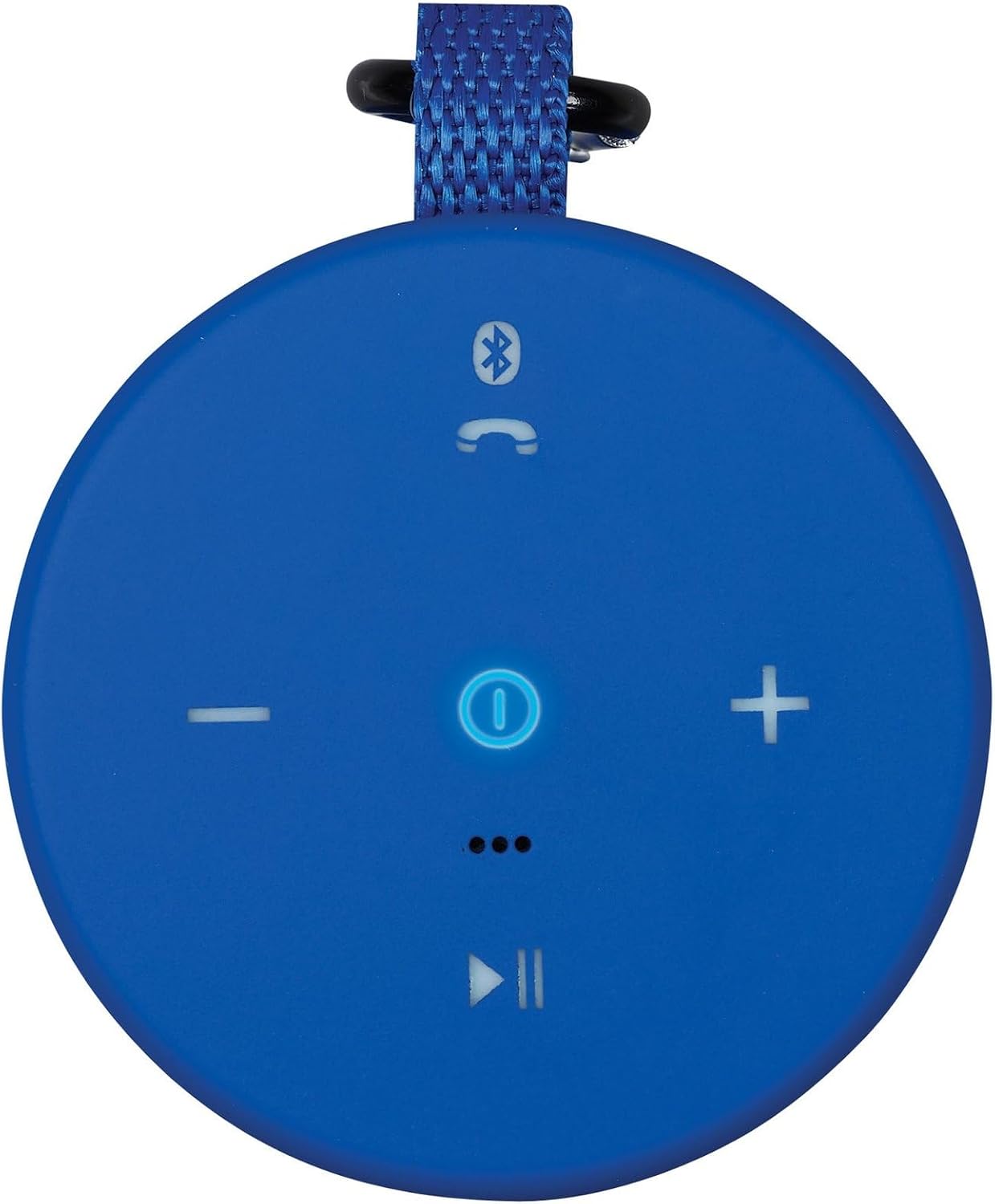The blue iLive speaker with water droplets splashing around it, emphasizing its IPX5 waterproof rating.