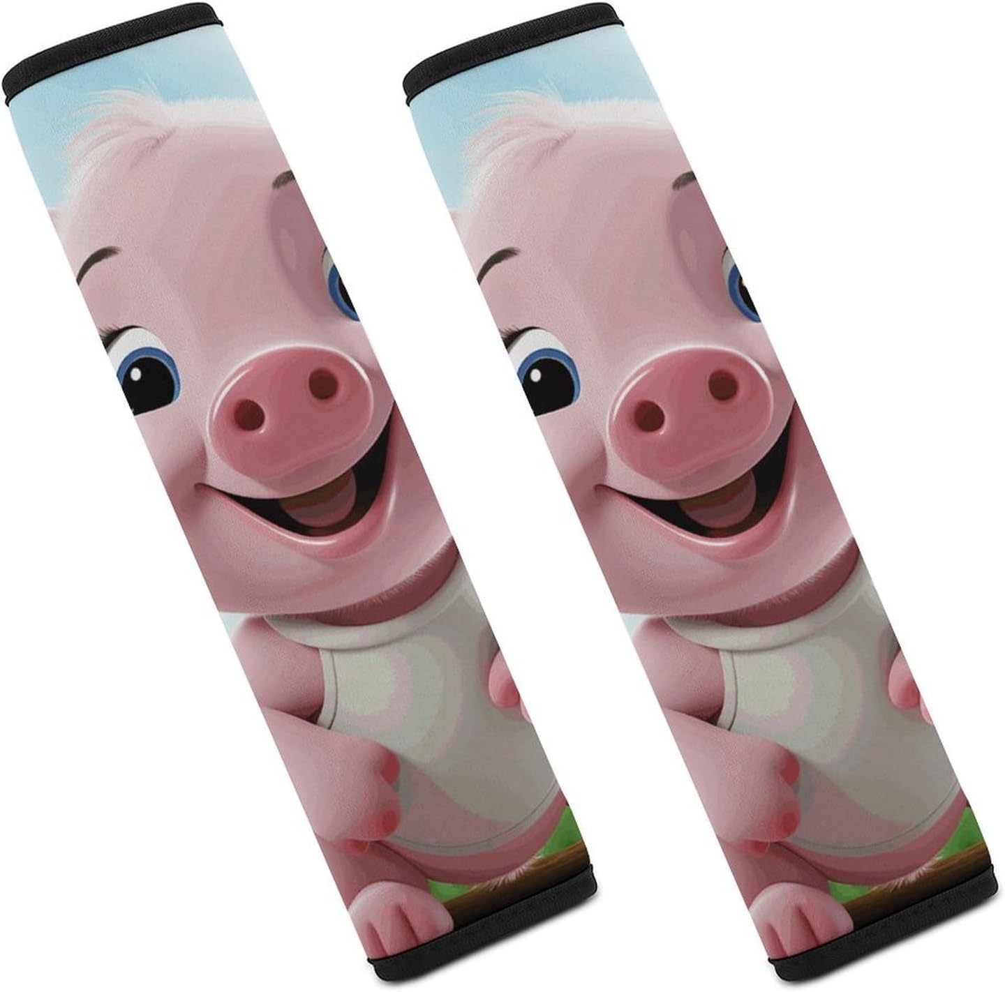 2 PCS Super Soft Car Seat Belt Pad, Cute Little Pig Printed Waterproof Sweat-Absorbing Seat Belt Covers Backpack Shoulder Pad for All Car Seats Baby Strollers