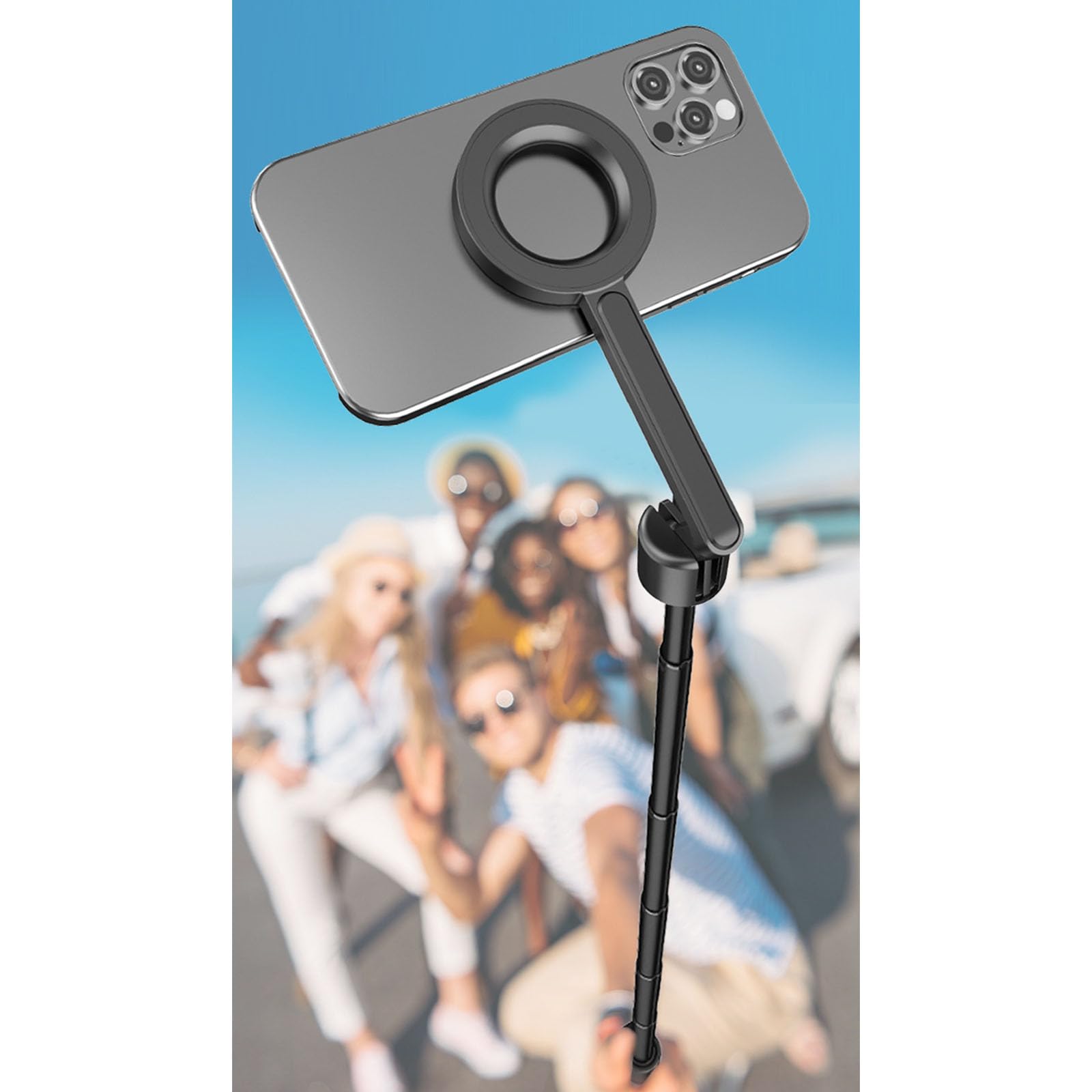 Forte supporto per telefono Treppiedi Selfie Stick 3200 Gauss 360 Rotazione Pieghevole 24,2 cm 30,50 cm Antiscivolo Base in Silicone Treppiedi per telefono