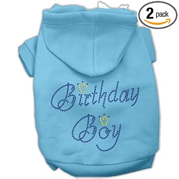 Mirage Pet Products 18-Inch Birthday Boy Hoodies, XX-Large, Baby Blue