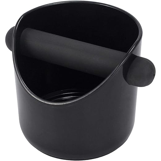 Espresso Knock Box 4.4 Inch Shock-Absorbent Durable Barista Style Coffee Knock Box With Removable Knock Bar and Non-Slip Base Espresso Dump Bin Coffee grounds container