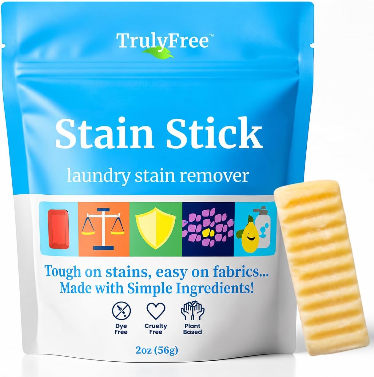 Truly Free Natural Stain Stick - Travel Size, 56g