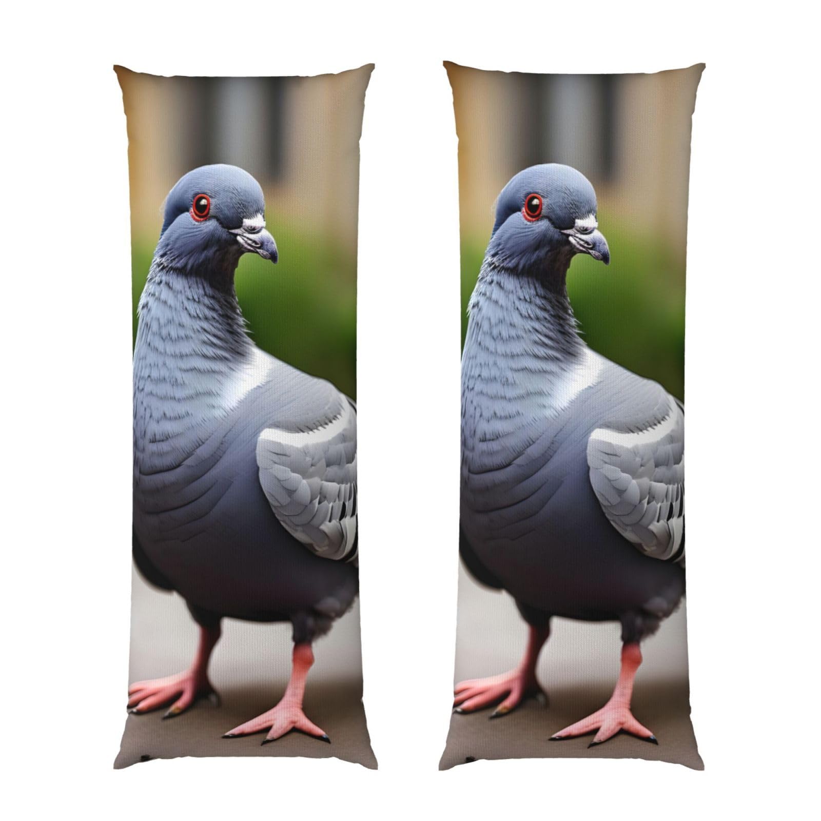 Taies d'oreiller ultra douces pigeon gris et housse longue esthétique