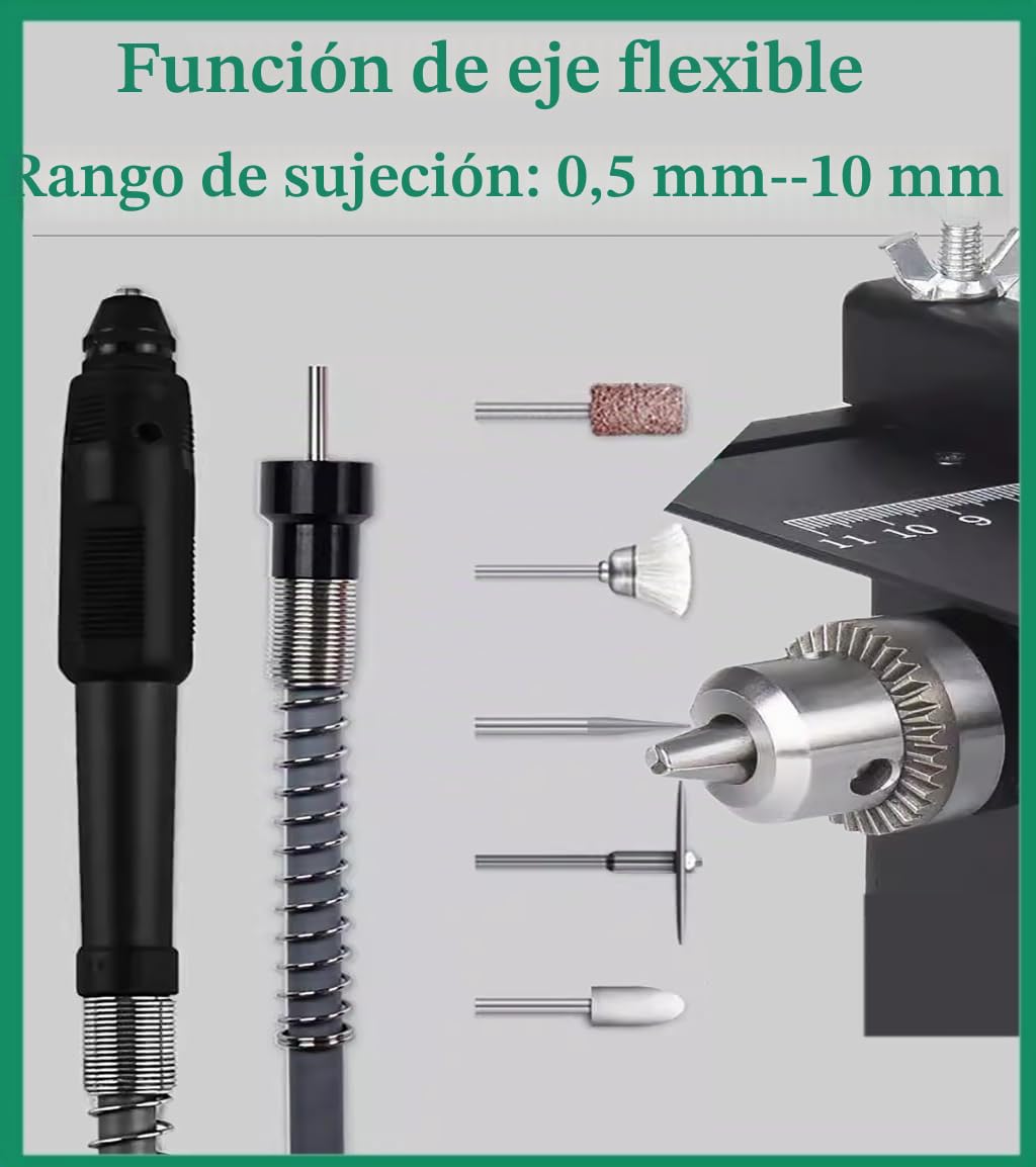 Genérico Sierra de Mesa Pequeña, Multifuncional, 7 Velocidades Ajustables, Corte, Lijado, Grabado, Perforación, Todo en Uno (600W Upgraded)