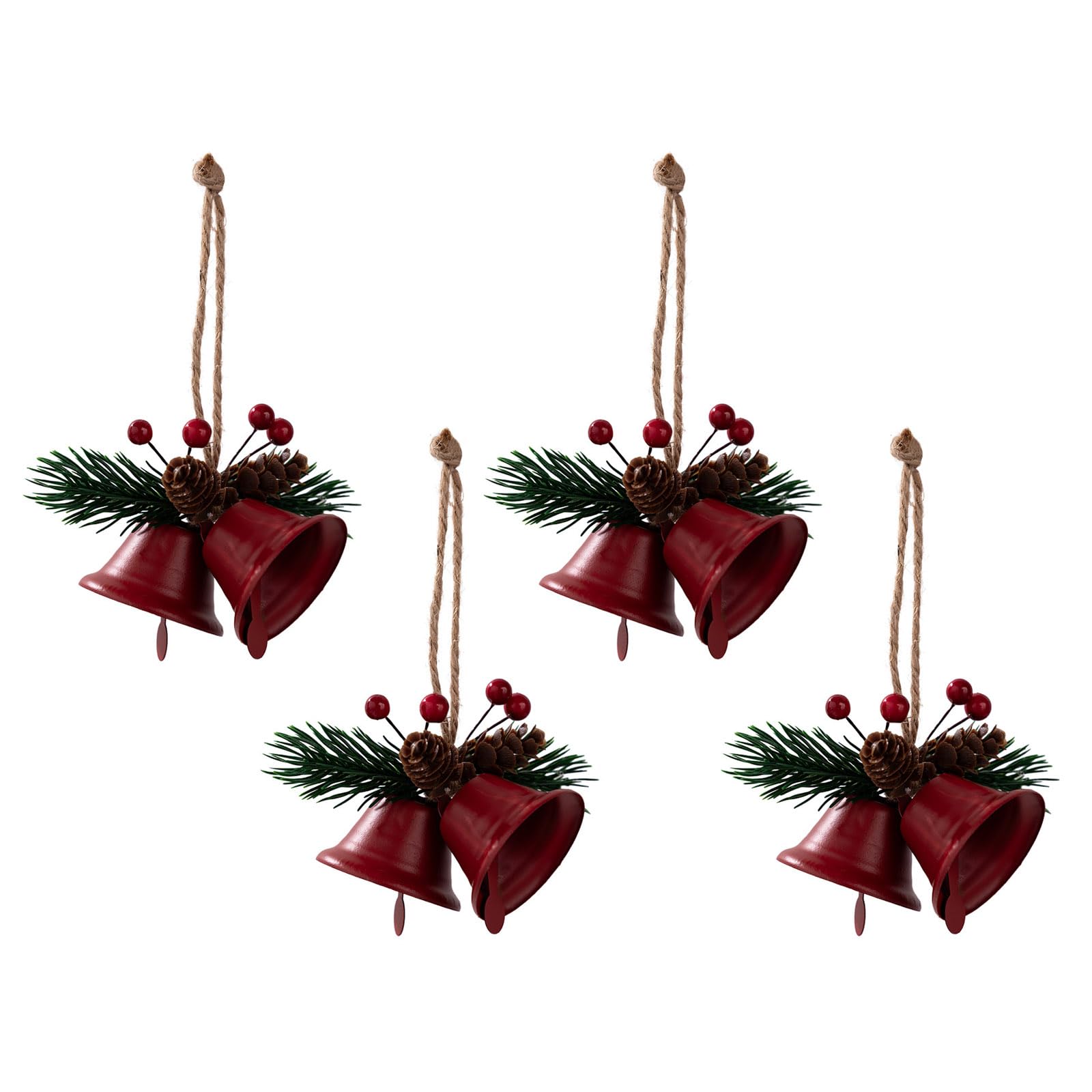 Qusinfc 4 Pcs Christmas Tree Decorations Christmas Bells Ornament Hanging Bells for Festival Trees Home Ornament Tree Decoration