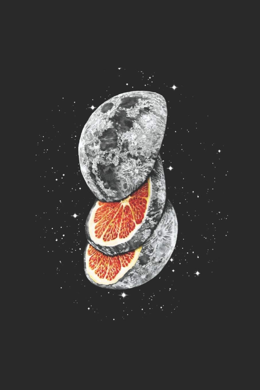 (Limited Edition) Composition Notebook Lined Coloured Pages: Lunar Fruit Print Wide Ruled Paper Notebook Journal | Wide Blank Lined Workbook for Teens ... for Home School College for Writing Notes