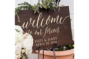 Sweet Carolina Collective Custom Rustic Wedding Sign: A Personalized Welcome to Your Memorable Day