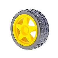 Vista 10 de 4PCS 2.559 in TT Motor Wheels Smart Car Chassis Robot Control remoto Ruedas de coche (negro)