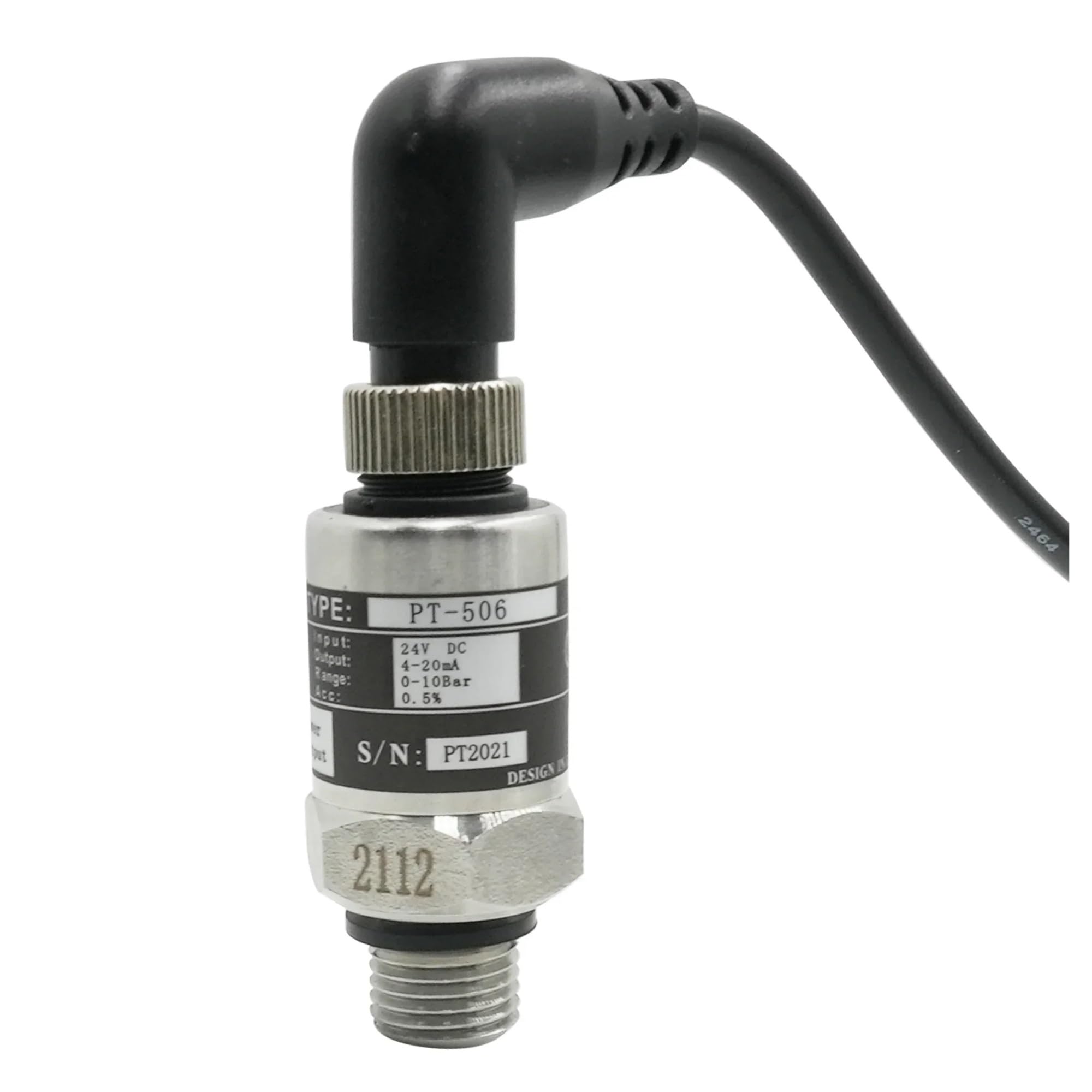 JJKKOZVQF Pressure Transducer Cable Pressure Transmitter Hydraulic Sensor 0-1Mpa 0-1.6Mpa 0-2.5Mpa 4-20mA DC24V G1/4 IP68(0-2.5 Mpa 25Bar)