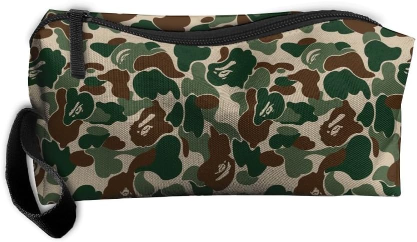 ERYG1XS Aniaml Bape Camouflage Green Toiletry Bag Multifunction Cosmetic Bag Portable Makeup Pouch Travel Hanging Organizer Bag