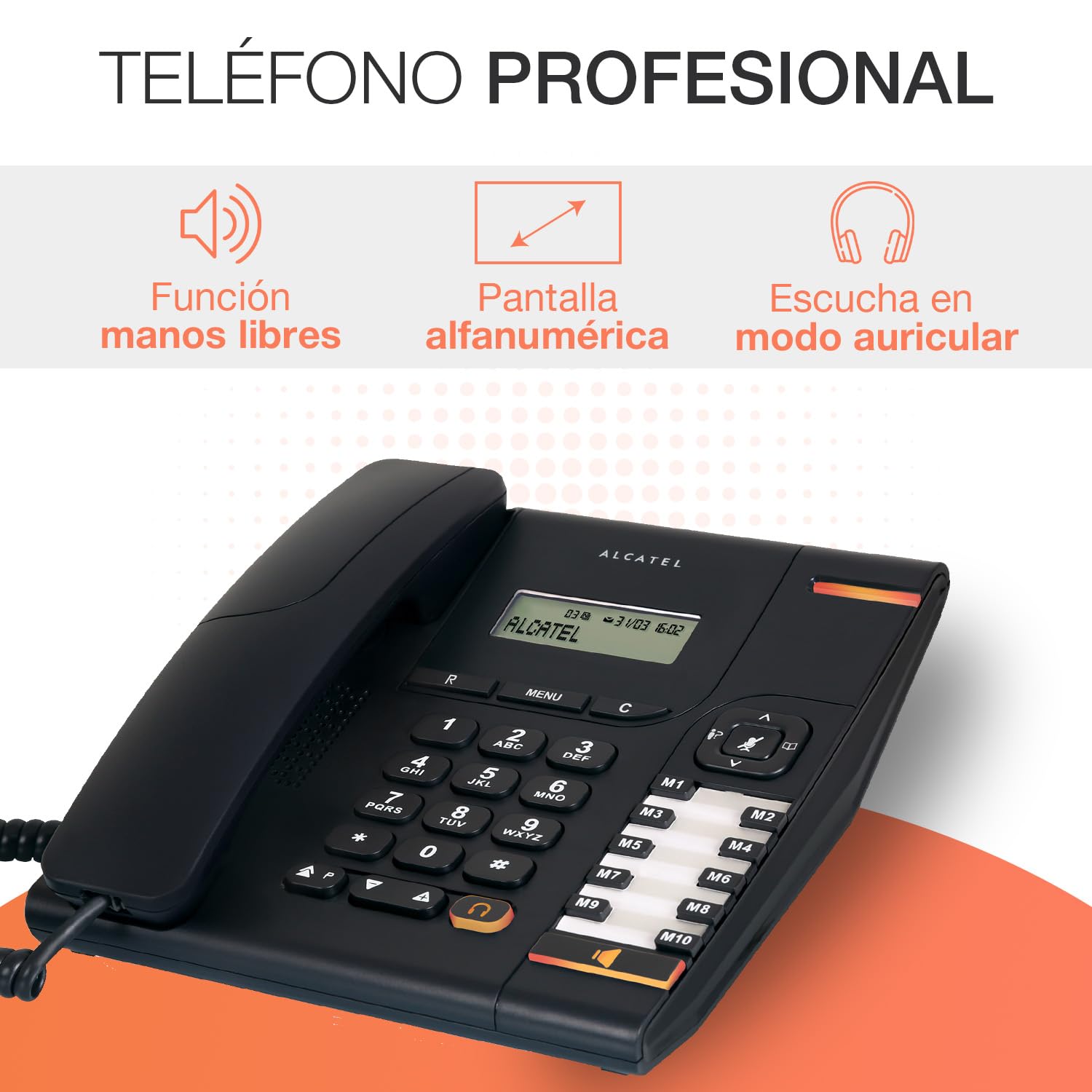Alcatel Temporis 580 Teléfono Fijo Negro