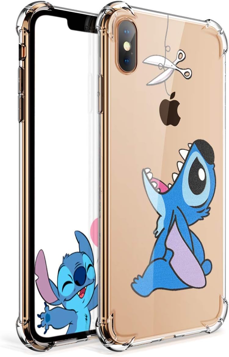 JoyleopLogee TPU Cute Cartoon Clear Case for iPhone X/iPhone Xs 5.8”,Fun Kawaii Animal Soft Protective Shockproof Cover,Ultra-Thin Funny Creative Character Cases for Kids Teens Girls Boys (Xs)