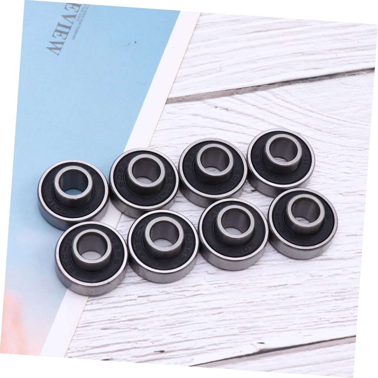 ifundom 3 Series Rodamientos De Placas Largas Rodamientos Altos Patineta De Patines Rodamiento De Monopatín Rodamiento De Rueda De Alta Velocidad Negro 8 Piezas X 3
