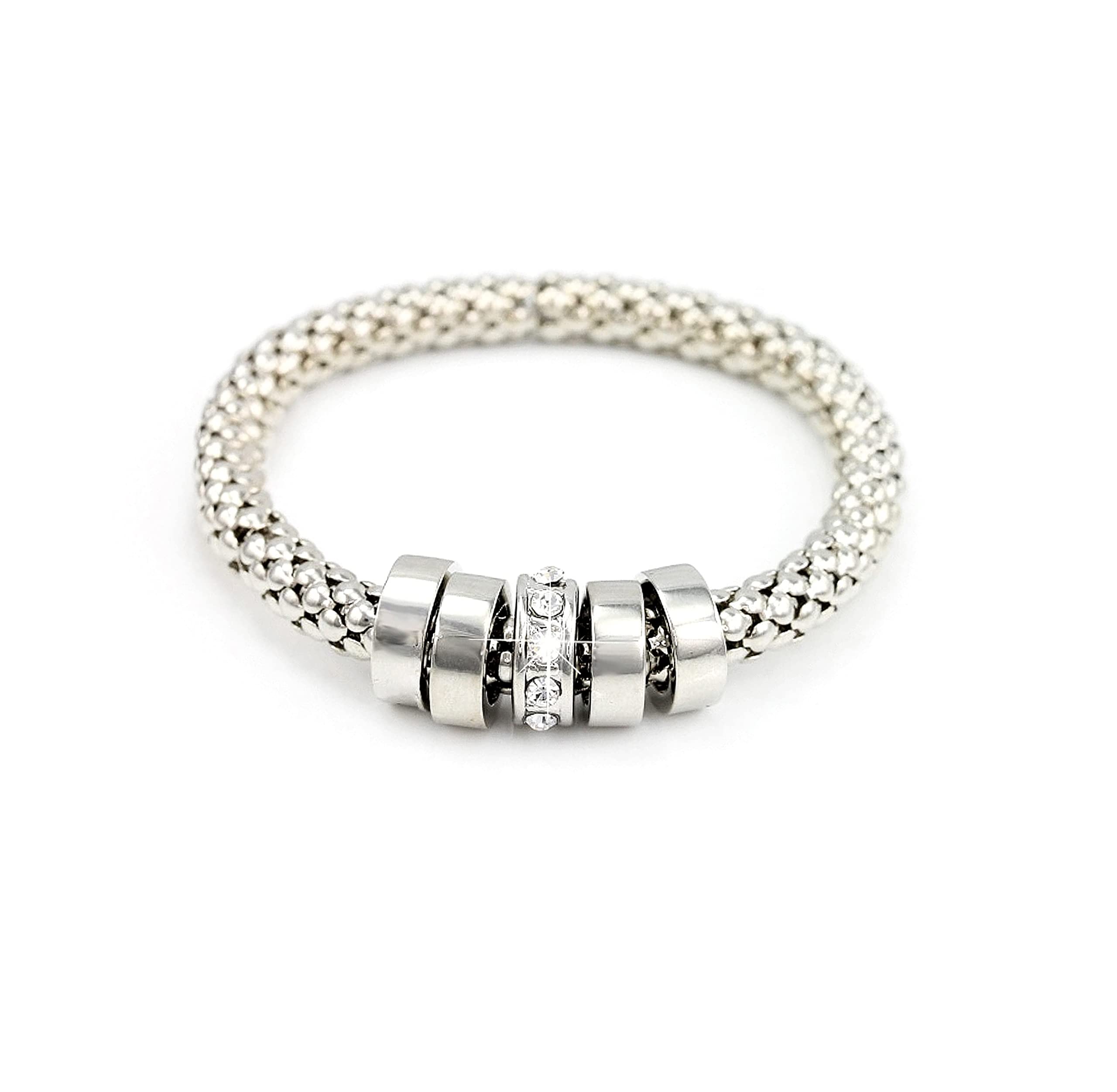 14k Gold Plated Crystal Bracelet for Women Hypoallergenic Authentic Swarovski Bracelet Adjustable Crystal Bracelet for Girl Christmas Jewellery Gifts for Her Mum Wife Girlfriend, Crystal