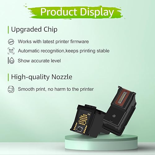 Miniatura 5 de greencycle Paquete de 1 cartucho de tinta remanufacturado 63XL para HP 63 XL de alto rendimiento negro con OfficeJet 3830 4650 5200 Envy 4510 4520