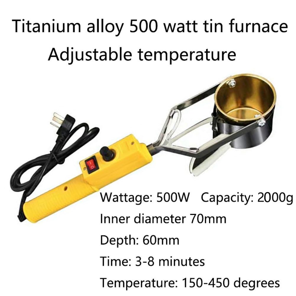 Mini-casserole à plomb, 300 W, portable, électrique, for soudure, étain, avec plage de température de 100 à 450 ℃, réchaud de rinçage domestique portable, for moules de poids de pêche et pendentifs(25