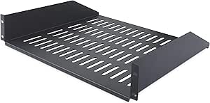 StarTech.com 2U Vented Server Rack Shelf, 16in/41.5cm Mounting Depth, for 19