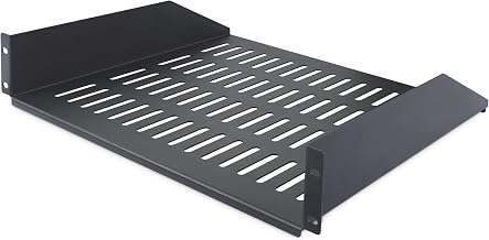 StarTech.com CABSHELFV2U-16-RACK Server Rack Shelf / 2U / 19-inch Rack Compatible / With Heat Dissipation Slit / Depth 16.3 inches (41.5 cm) / Load Capacity 44.1 lbs (20 kg) / Rack Accessories